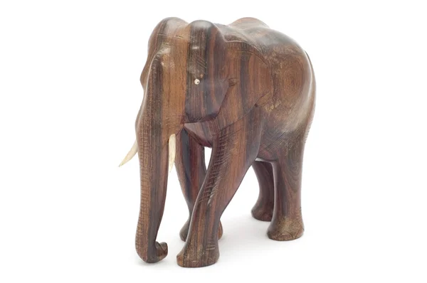 Trä elefant — Stockfoto