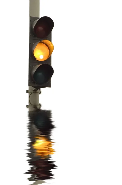 Luzes de trânsito amarelas — Fotografia de Stock