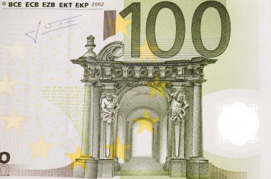 Euro banknote closeup clipart