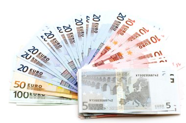Euro on white clipart