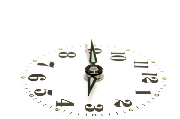 Clock dial on white — Stock Photo, Image