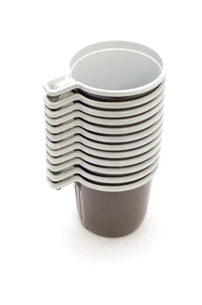 Café taza marrón sobre blanco — Foto de Stock