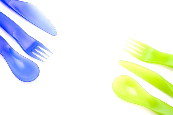 Color plastic utensil — Stock Photo, Image