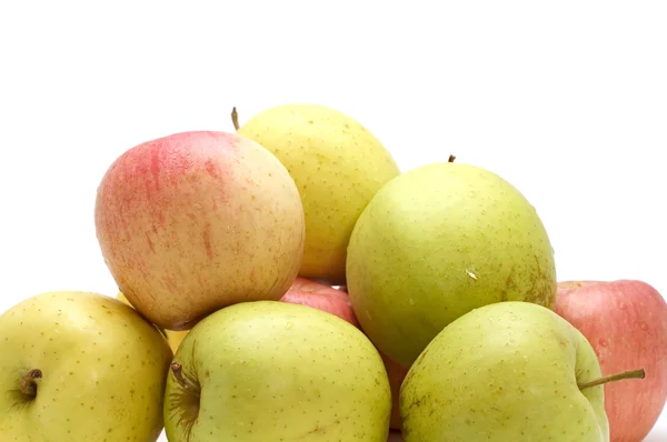 白底彩色的苹果 — 图库照片