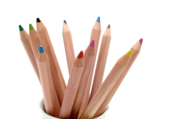 彩色的铅笔关门 — 图库照片