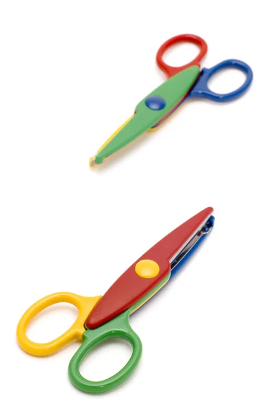 Colored scissors on white — Stock Photo, Image