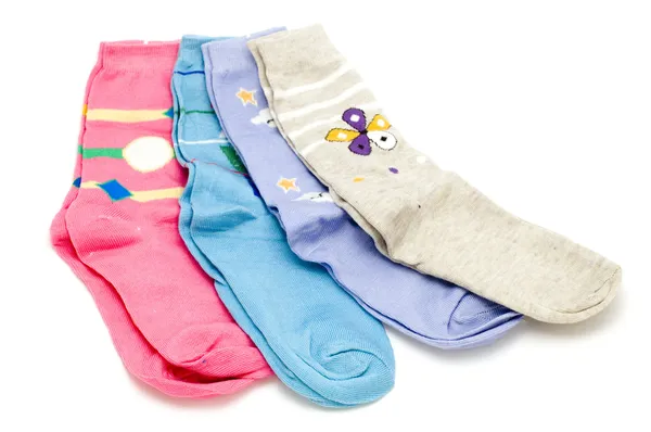 Colored sock on white — Stock Photo, Image