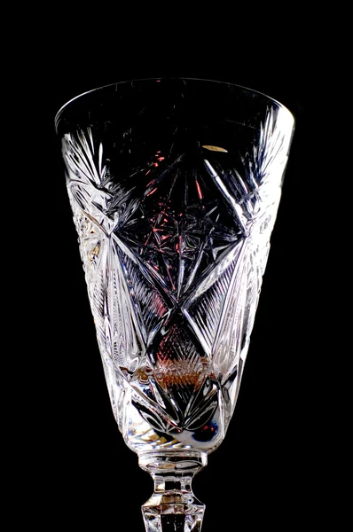 Szkła kryształowego na czarny — Zdjęcie stockowe