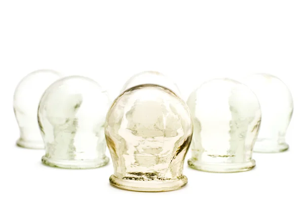 Cupping glass on white — Stock Photo, Image