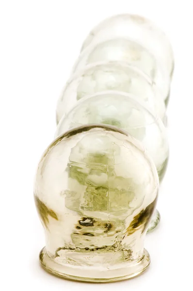 Koppning glas på vit — Stockfoto