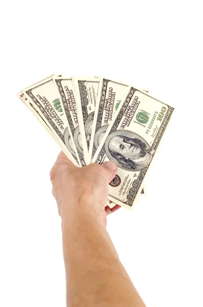 Dólar na mão em branco — Fotografia de Stock