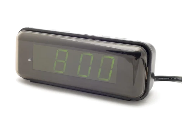 Electronic clock on white — Stock Photo, Image