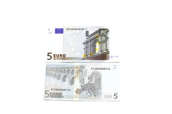Macro de billetes de banco en euros — Foto de Stock