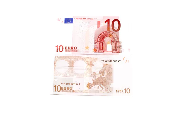 Euro bank-note op wit — Stockfoto