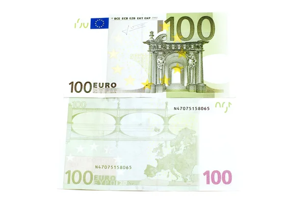 Euro auf weißem Hintergrund — Stockfoto