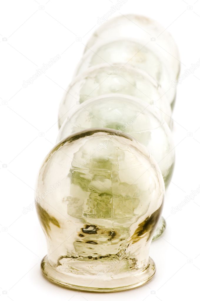 Cupping-glass on white