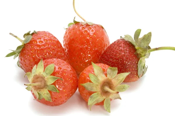 Fresh strawberries on white — Stock Photo, Image