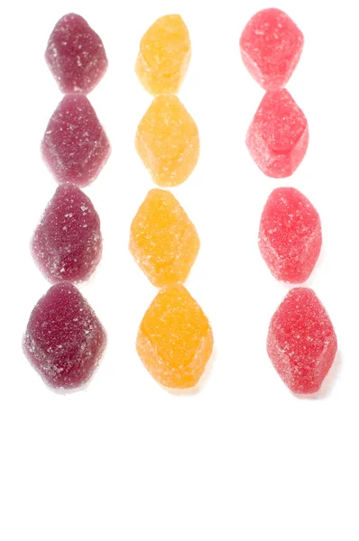Fruit drops on white — Stock Photo, Image
