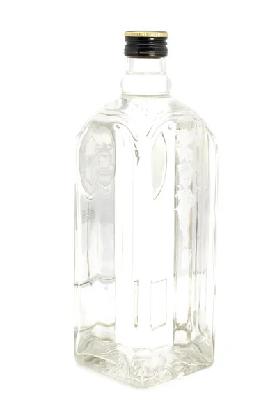 Glazen fles op wit — Stockfoto