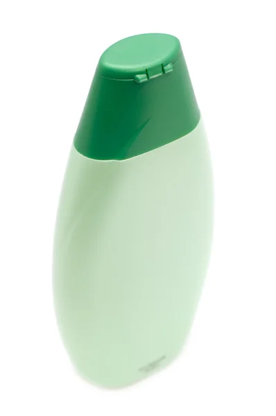 Şampuan için yeşil kabı — Stok fotoğraf