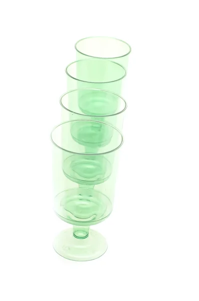 Green plastic cup — Stock Photo, Image