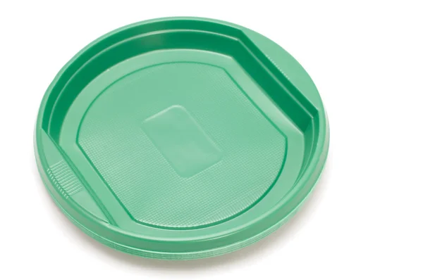 Зелений пластикові пластини — стокове фото