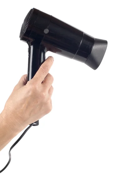 Hair-drier on hand — Stock Photo, Image