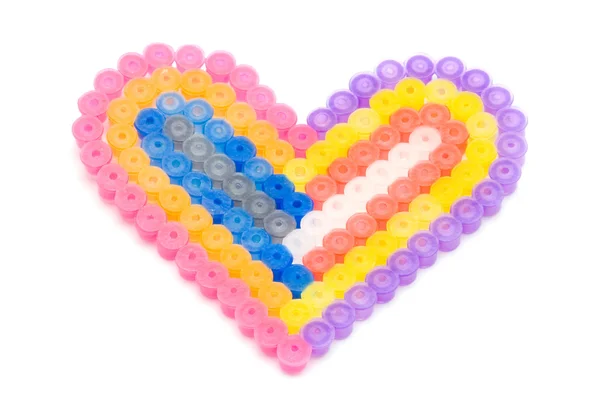 Heart from beads — Stock Photo, Image
