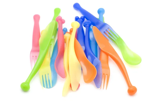 Keuken plastic vork — Stockfoto