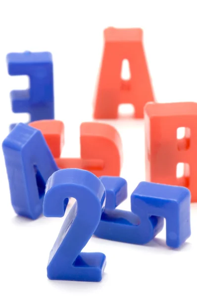 Letter and figure close up — Stock Photo, Image