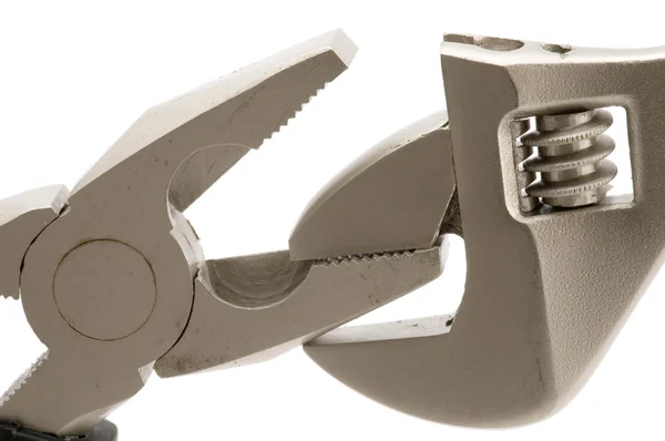 Affe Schraubenschlüssel mit Zange Makro — Stockfoto