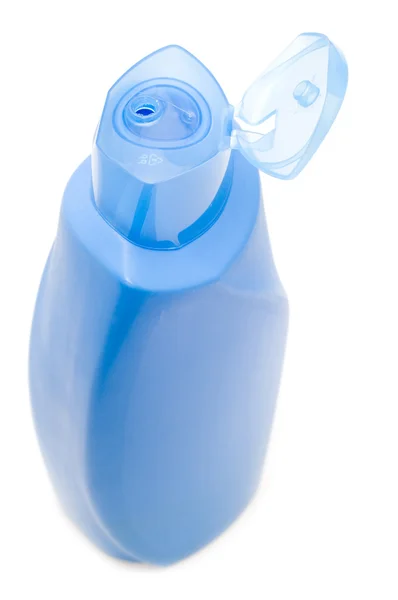 Открытая голубая бутылка — стоковое фото