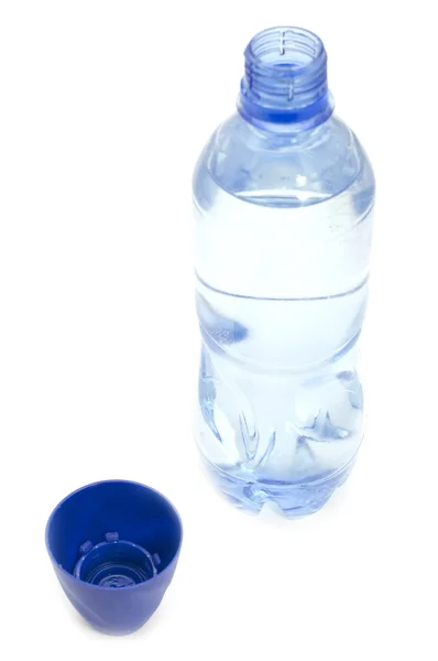 Bottiglia di plastica aperta — Foto Stock