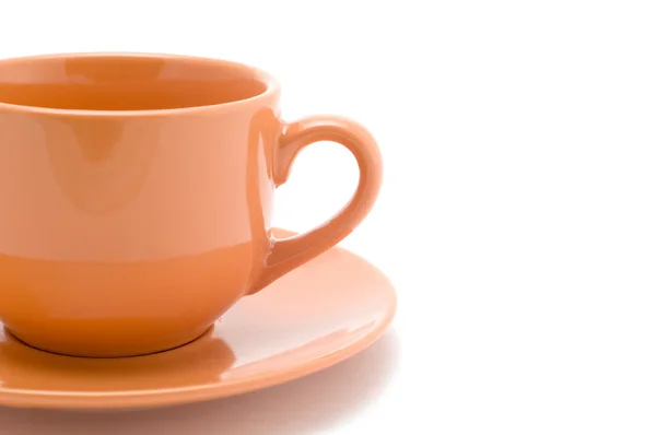 Peachy tea cup on top — Stock Photo, Image