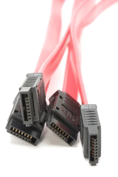 Červený kabel makro — Stock fotografie
