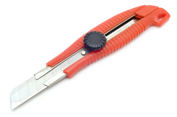 Kırmızı kağıt kesme bıçağı — Stok fotoğraf