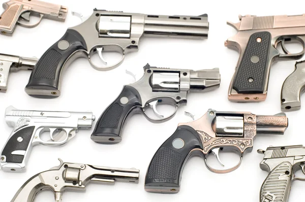 Set of pistols lighter — Stock Photo, Image