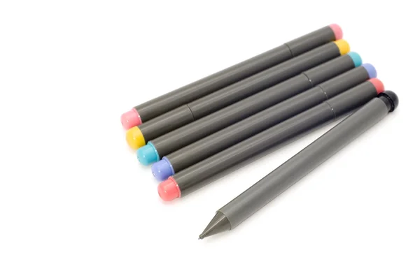 Definir caneta de ponta macia — Fotografia de Stock
