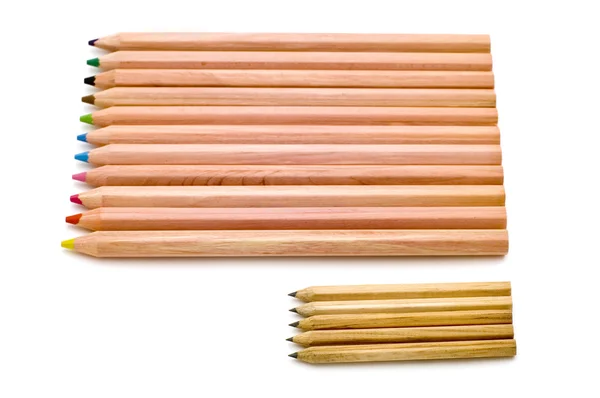 Kleine en grote potlood — Stockfoto
