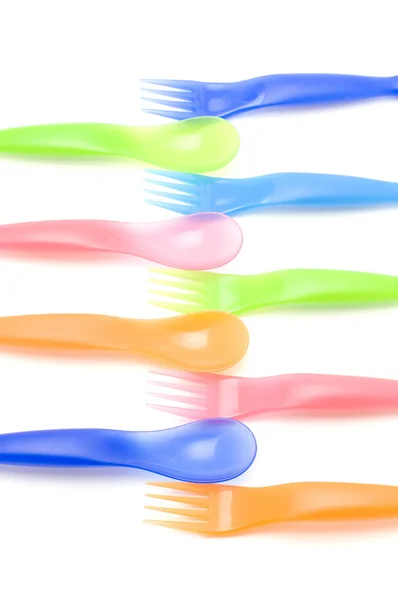 Spoon and fork closeup — Stock Photo, Image