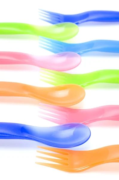 Spoon with fork — Stock Photo, Image