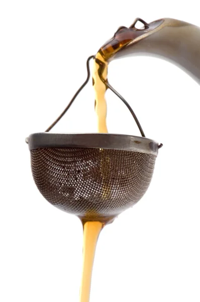 Tea strainer closeup — Stock Photo, Image