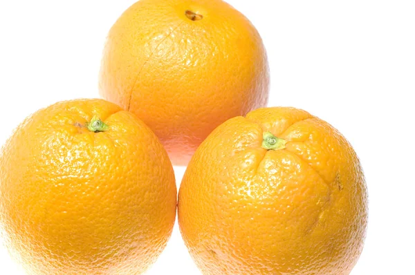 Τρεις πορτοκαλί κοντινό πλάνο — Φωτογραφία Αρχείου
