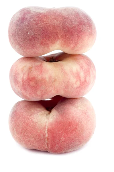 Три персика макросу — стокове фото