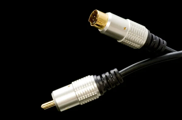 Tv cable on black — Stock Photo, Image