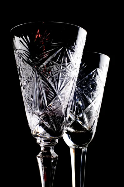 Dois vidro de cristal — Fotografia de Stock