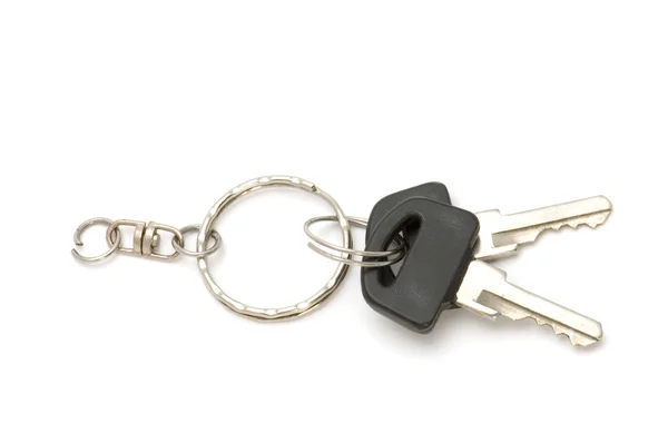 Duas chaves no branco — Fotografia de Stock