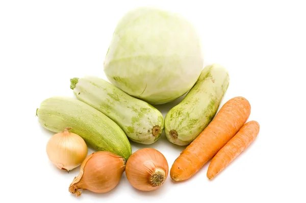 Gemüse auf weiß — Stockfoto