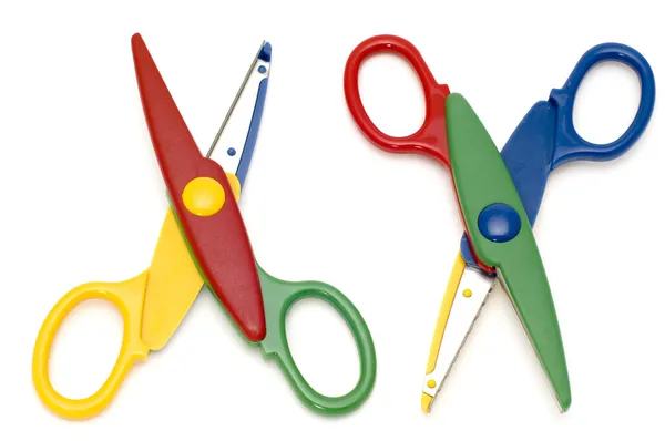 Wavy scissors on white — Stock Photo, Image