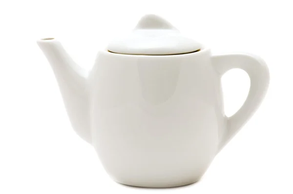 Белый чайник макро — стоковое фото